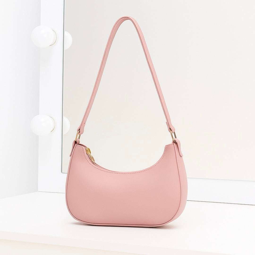 πΈπ Baby Pink Moon Bag β Chic Crescent Crossbody Handbag for Women β¨π
