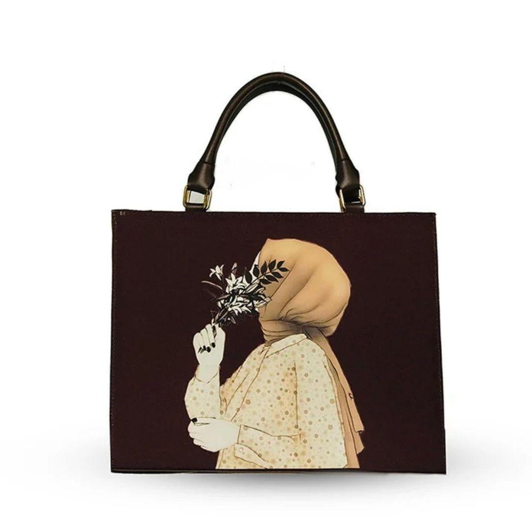 🍷🧕🌙 Burgundy Hijab Bag – Elegant Crescent Crossbody Handbag for Modest Fashion ✨👜