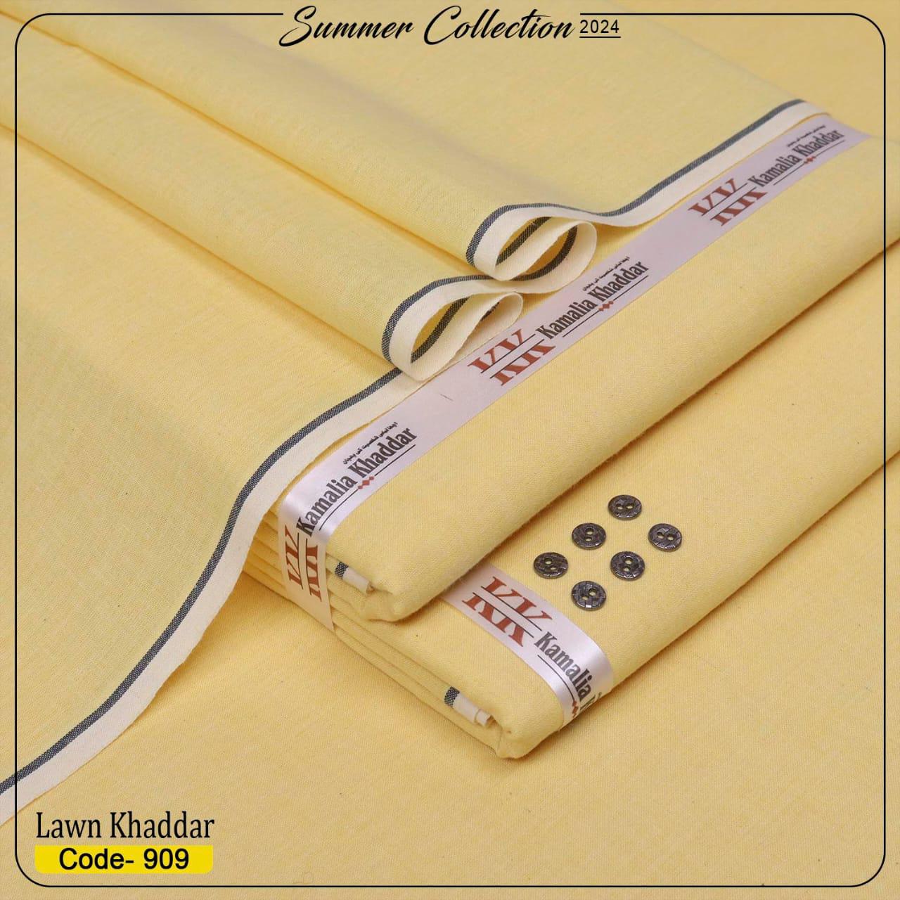 Pastel Yellow Kamalia Khaddar | 100% Pure Handwoven Fabric | Ultra Premium Heritage Collection | Since 1983 💛🧵👑🇵🇰B-909