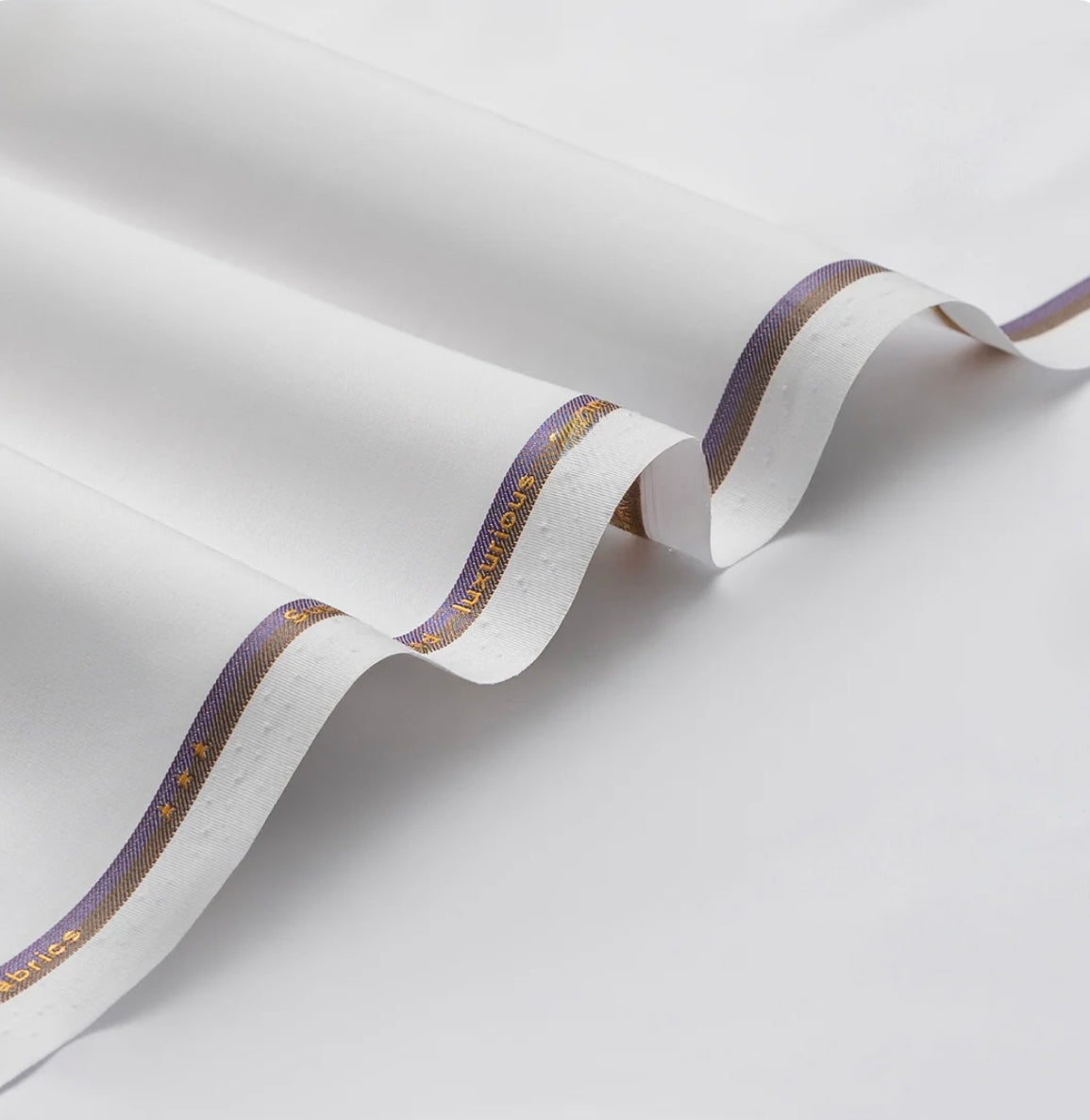 ✨ Premium Super White Super Fine Suiting Fabric – Unstitched Classic Elegance