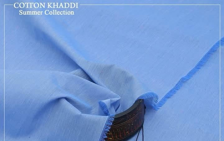 Sky Empress – Sky Blue Kamalia Khaddar | 100% Pure Handwoven Fabric | Royal Breeze Collection | Since 1983 👑🧵💙☁️R-17