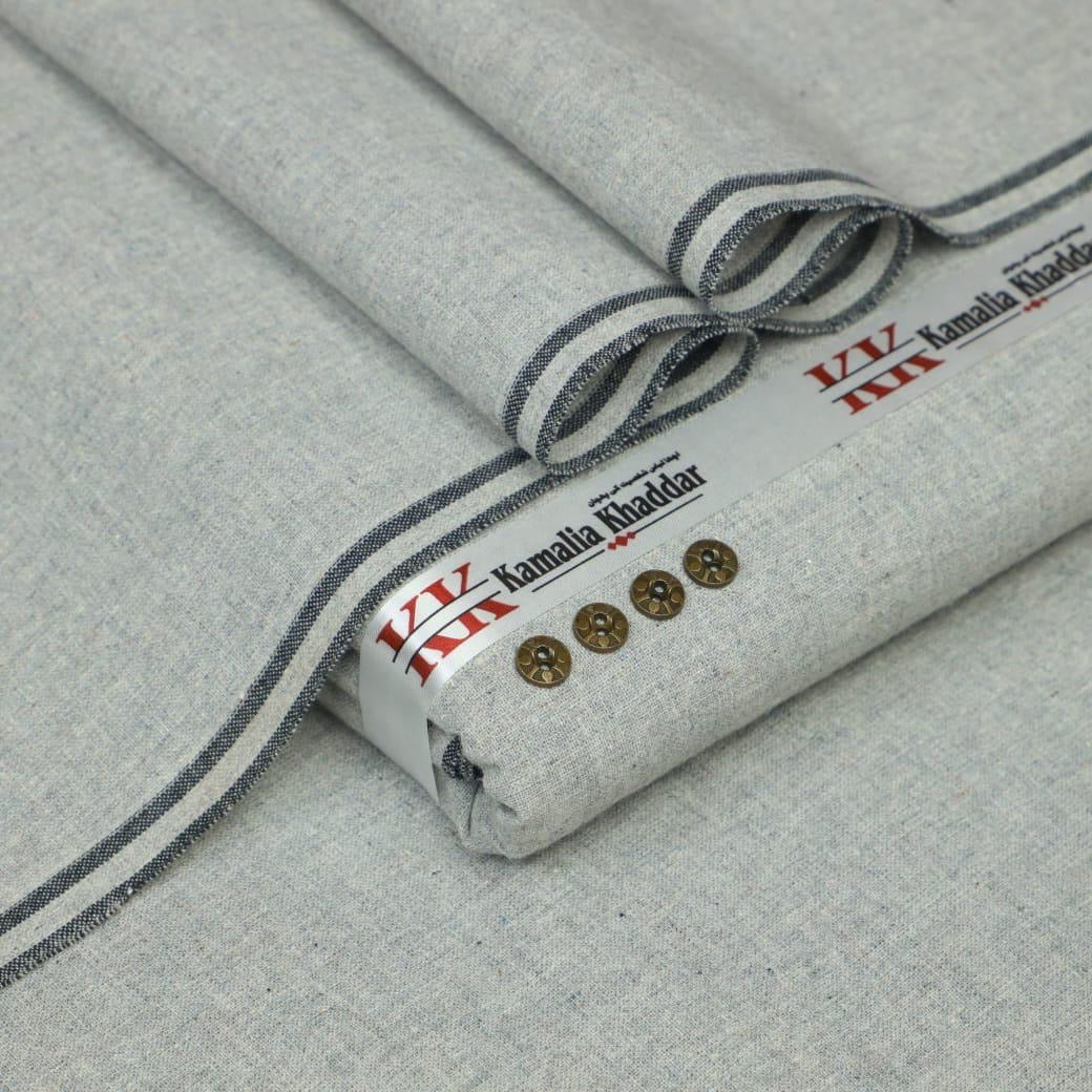 Light Grey Kamalia Khaddar – Premium Handspun & Handwoven Winter Luxe Fabric 🧵