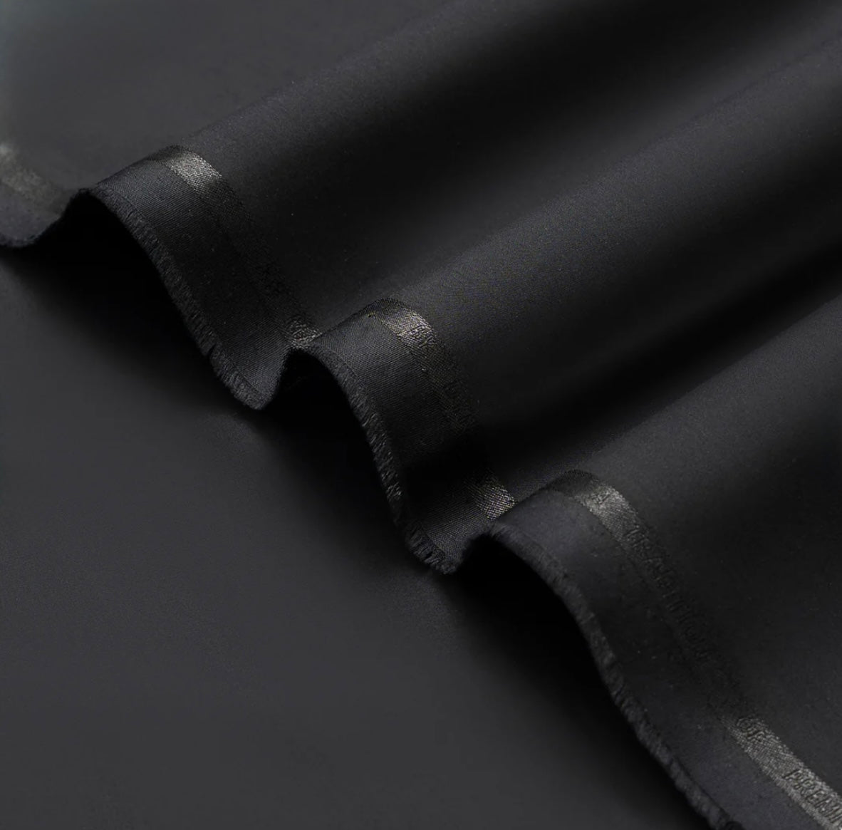 ✨ Premium Black Super Fine Suiting Fabric – Unstitched Classic Elegance