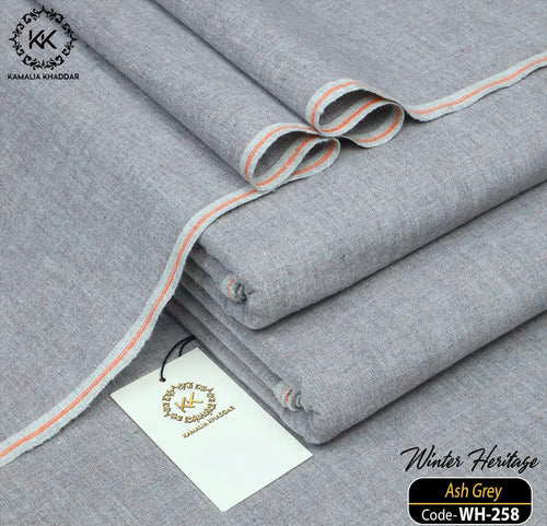 Ash Grey Kamalia Khaddar – Premium Handwoven Winter Luxe Fabric 🧵