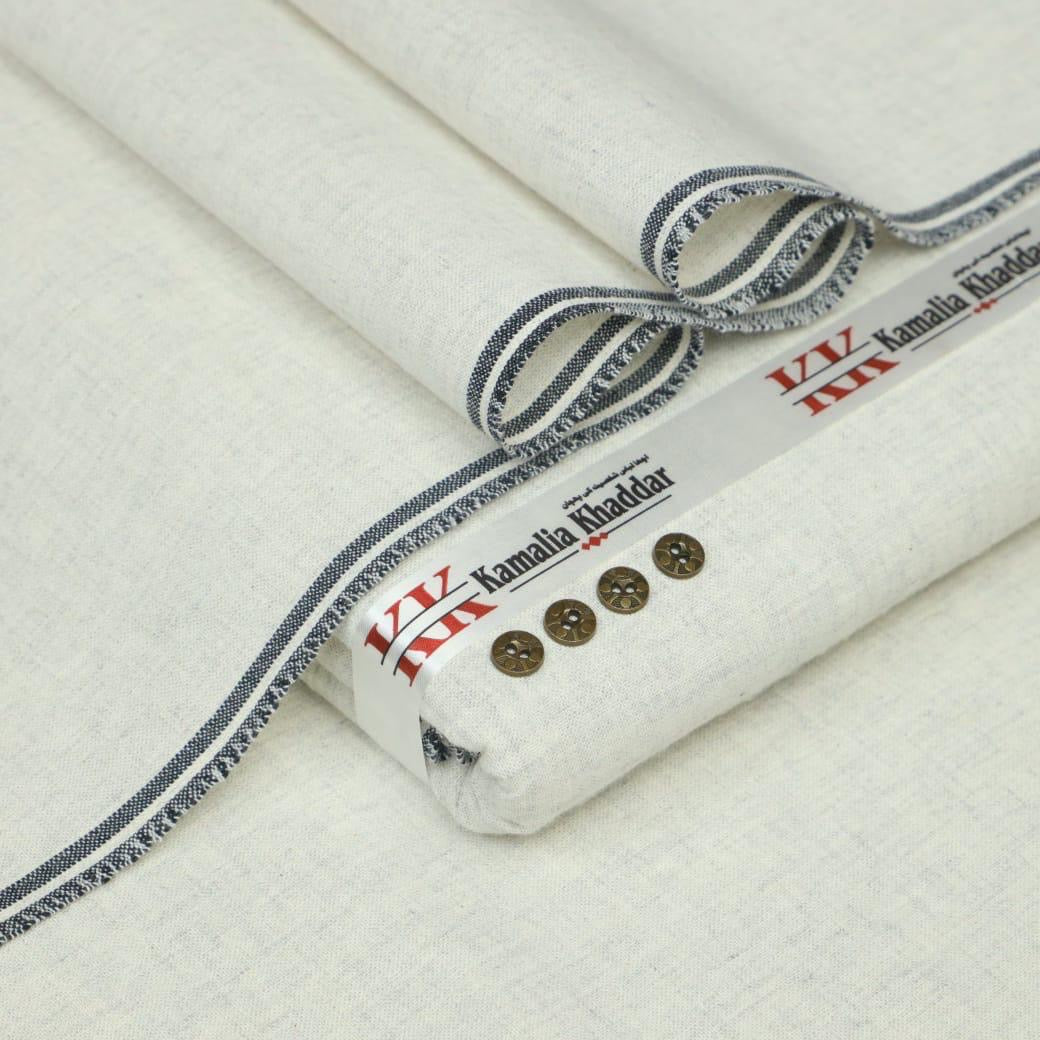 White Kamalia Khaddar – Premium Handspun & Handwoven Winter Luxe Fabric 🧵