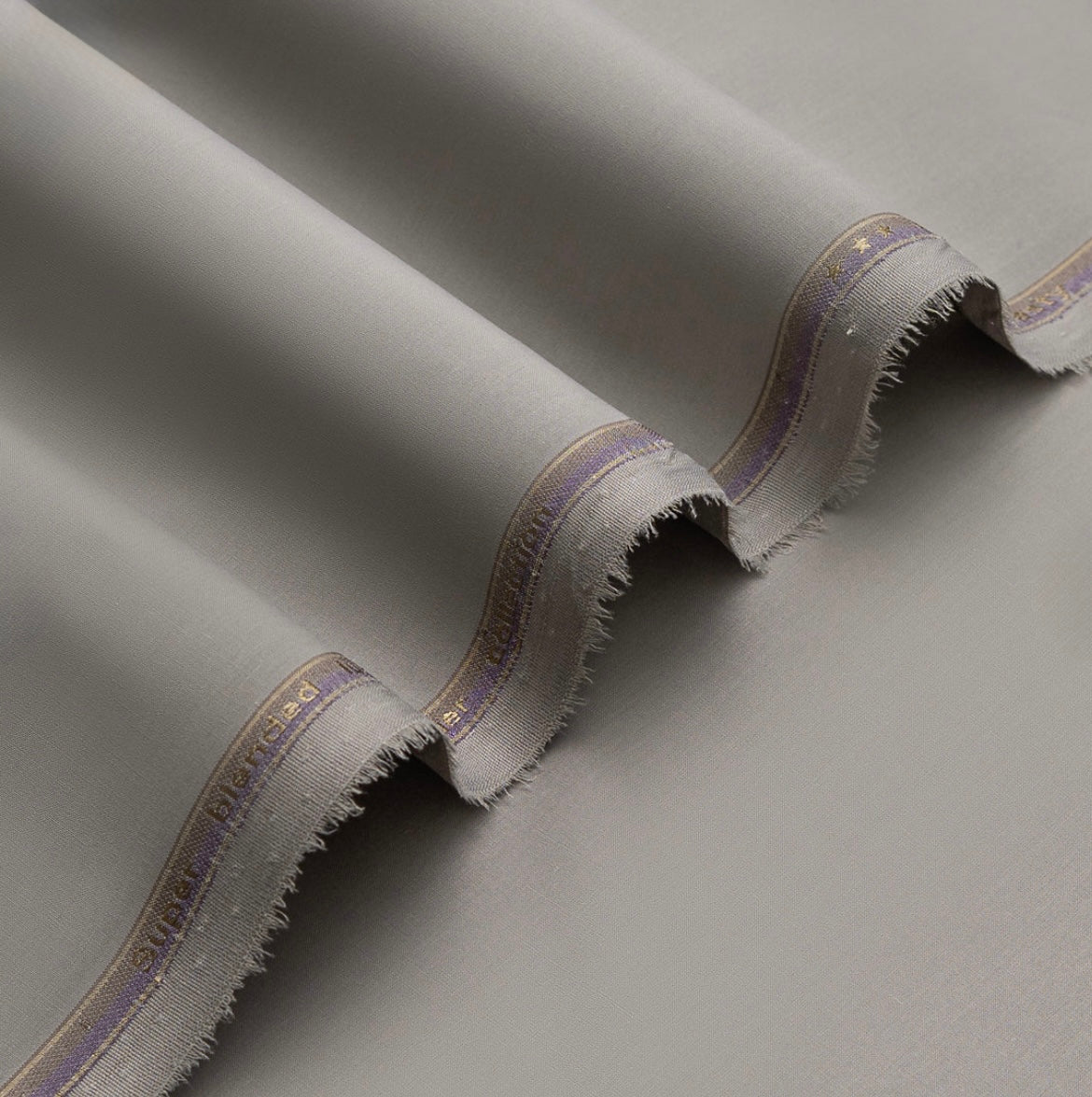 ✨ Premium Silver Grey Super Fine Suiting Fabric – Unstitched Elegance