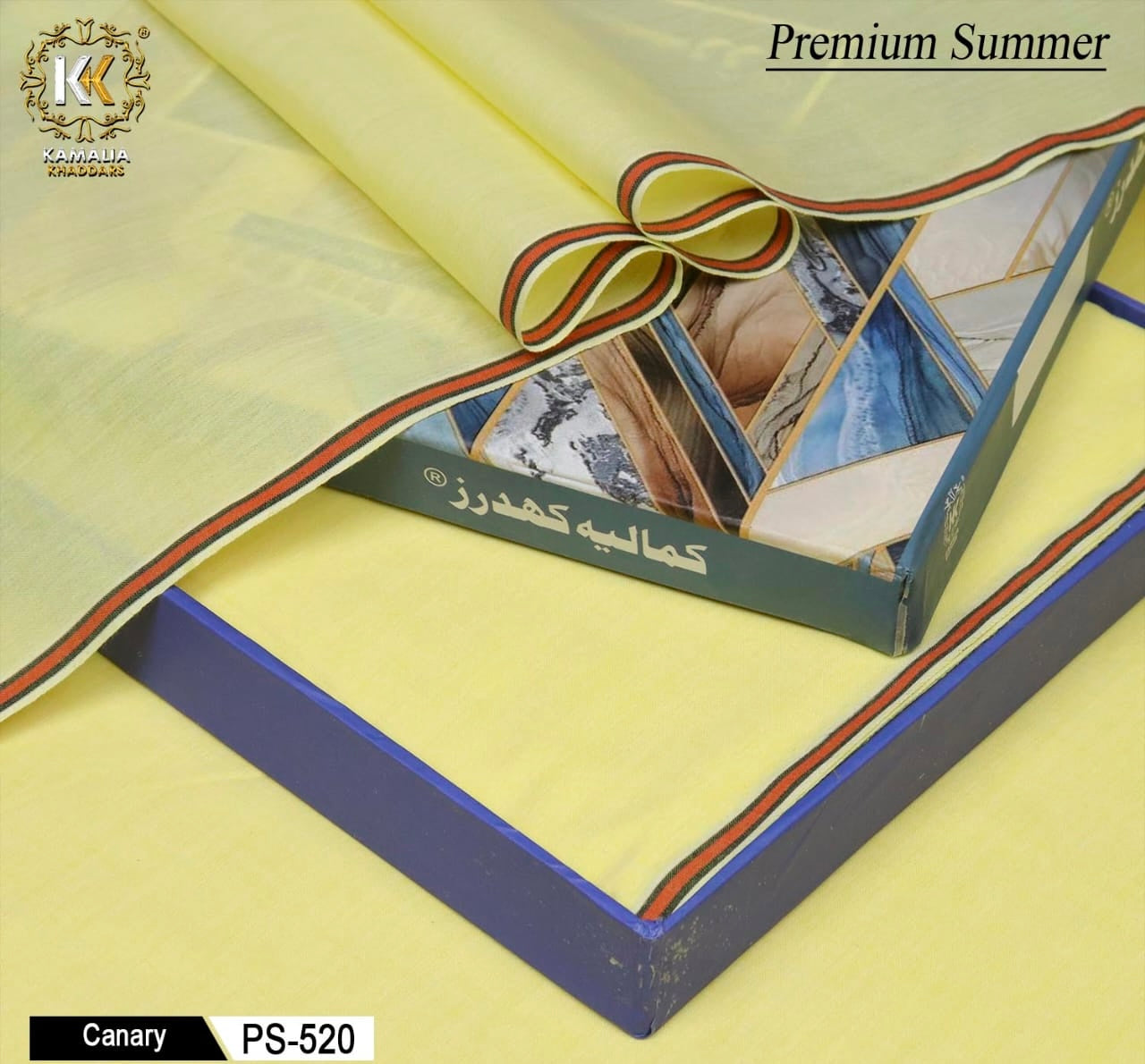 Canary Kamalia Khaddar – 100% Pure Handwoven Fabric | Bright Heritage Collection | Since 1983 🧵💛🐤PS-520