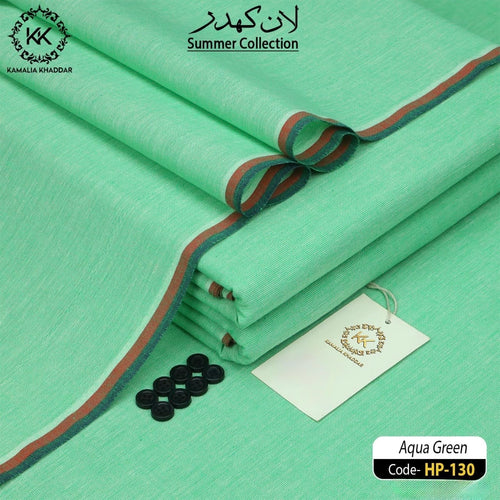 Aqua Green Kamalia Khaddar – 100% Pure Khaddar | Handwoven | Summer Fabric | Since 1983 🧵💧HP-130
