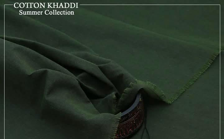 Dark Green Kamalia Khaddar – 100% Pure Handwoven Fabric | Regal Heritage Collection | Since 1983 🧵🌿👑🇵🇰R-14