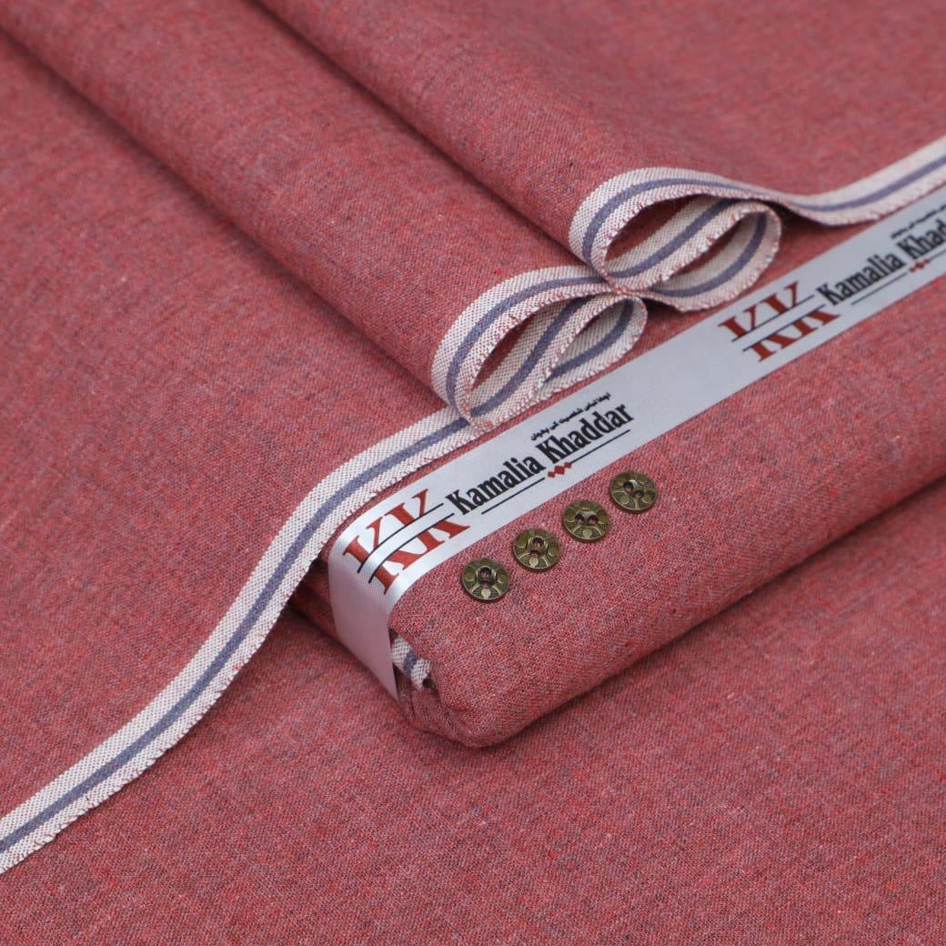 Reddish Brown Kamalia Khaddar – Premium Handspun & Handwoven Winter Luxe Fabric 🧵