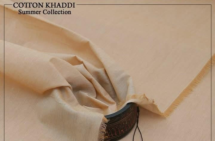Pale Cream Kamalia Khaddar – 100% Pure Handwoven Fabric | Soft Neutrals Collection | Since 1983 🤍🧵🌿R-12